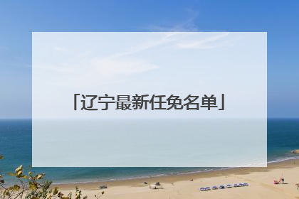 辽宁最新任免名单